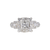1.01 ct. Princess Cut Halo Ring, F, I1 #3