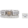 1.0 ct. Princess Cut Bridal Set Ring, K, VVS2 #3