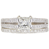 0.95 ct. Princess Cut Bridal Set Ring, I-J, VS1-VS2 #1