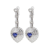 Heat Treated Sapphire and Diamond Earrings #2