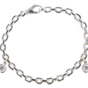 Cartier 18K White Gold Link & Diamond Bracelet #1