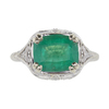 3.49 ct. Cushion Cut Solitaire Ring, Green, Highly Included #1