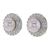 OC Pearls 18K White Gold Earrings with Pink Pearl and White Diamonds, Orianne Collins #2