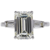 3.03 ct. Emerald Cut 3 Stone Ring, M, VS1 #3