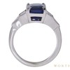 3.61 ct. Octagonal Cut 3 Stone Ring, Blue, Moderately Included #2