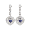 Heat Treated Sapphire and Diamond Earrings #1