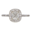 0.95 ct. Cushion Cut Bridal Set Ring, H, SI2 #4