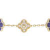 Van Cleef & Arpels Magic Alhambra Bracelet, 18K Yellow gold, blue Sèvres porcelain; Vendome Edition , E-F, VVS1-VVS2 #1