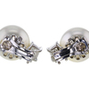 Round Shape Australian South Sea Pearl and Diamond Earrings Platinum and 18K White Gold #3