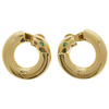 Cartier 18K yellow Gold Panther Motif Hoop Earrings #1