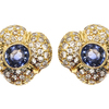 3.20 - 3.56 CTTW Sapphire and 4.45 - 4.94 CTTW   Diamond Stud Earrings #1