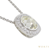 10.01 ct. CROWN OF LIGHT, ROUND DOME TOP MODIFIED BRILLIANT CUT, 14K WHITE GOLD PENDANT NECKLACE, O-P Very Light Yellow, VS2-SI1 #2