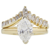 1.67 ct. Marquise Cut Bridal Set Ring, F, SI2 #3