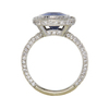 2.95 ct. Cushion Cut Halo Ring, Blue, Moderately Included #2