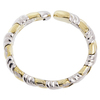 Diamond Pave & 18K Gold over Steel Bangle Bracelet #2