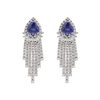Heat Treated Sapphire & Diamond Drop Earrings #1