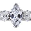 0.88 ct. Marquise Cut 3 Stone Ring, E, SI2 #4