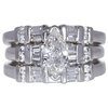0.82 ct. Marquise Cut Bridal Set Ring, E-F, SI2 #1