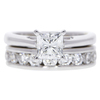 0.99 ct. Princess Cut Bridal Set Ring, H-I, VS2 #1