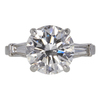 4.00 ct. Round Cut 3 Stone Ring, G, SI1 #3