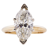 Laser Drilled, GIA 3.08 ct. Marquise Cut Solitaire Ring, M, I2 #3