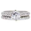 0.91 ct. Asscher Cut Bridal Set Ring, E, VVS2 #3
