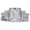 3.02 ct. Emerald Cut Bridal Set Ring, F, VS1 #3