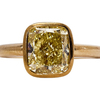 3.09 ct. Cushion Cut Solitaire Ring, Fancy Intense Yellow, VVS2 #3