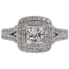 0.95 ct. Princess Cut Halo Ring, G-H, I1 #1