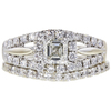 0.95 ct. Emerald Cut Bridal Set Ring, K, SI1 #3