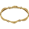 Gold & Diamond Bracelet and Gold and Pearl Brooch #3