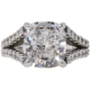 5.25 ct. Cushion Modified Cut Solitaire Ring, D, VS2 #3