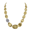 Marco Bicego Lunaria 18K Yellow Gold Graduated Petal Collar Necklace With Diamonds #1