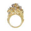 Diamond Tree (Bark) Motif Cluster Ring #2