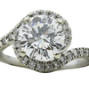 1.70 ct. Round Cut Bridal Set Ring, D, SI1 #4