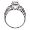 0.74 ct. Round Cut Bridal Set Ring, E, I1 #4
