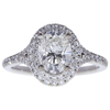 1.0 ct. Oval Cut Halo Ring, H, VS1 #2