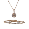 Crown of Light Diamond Pendant and Bracelet #1