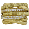 Judith Ripka Seven Band Highway Ring With Diamonds In 18K #1