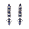 Drop Earrings, Blue, Moderately-Highly Included #1