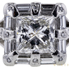 1.21 ct. Princess Cut Central Cluster Ring, G, SI2 #3