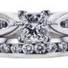 0.96 ct. Princess Cut Bridal Set Ring, G, SI2 #4