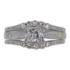 0.9 ct. Princess Cut Bridal Set Ring, F-G, SI2 #1