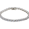 Princess Cut Diamond Tennis Bracelet . Aquamarine and Diamond Tennis Bracelet #4