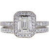 1.01 ct. Emerald Cut Bridal Set Ring, H, SI1 #3