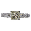 1.30 ct. Princess Cut 3 Stone Ring, M, VS2 #3