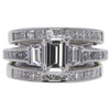 1.24 ct. Emerald Cut Bridal Set Ring, H, IF #3