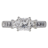 1.03 ct. Princess Cut 3 Stone Ring, E, SI1 #3