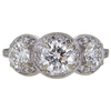 1.0 ct. Round Cut 3 Stone Ring, D, SI1 #1