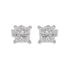 Princess Cut Stud Earrings, H-I, SI2-I1 #1